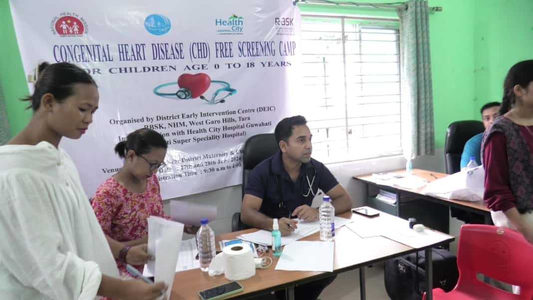 Tura hosts free health camp to detect Congenital Heart Disease in children